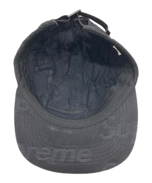 SUPREME（シュプリーム）SUPREME (シュプリーム) Jacquard Logos Denim Camp Cap/シュプリーム ジャカード ロゴ デニム キャンプ キャップ ブラックの古着・服飾アイテム
