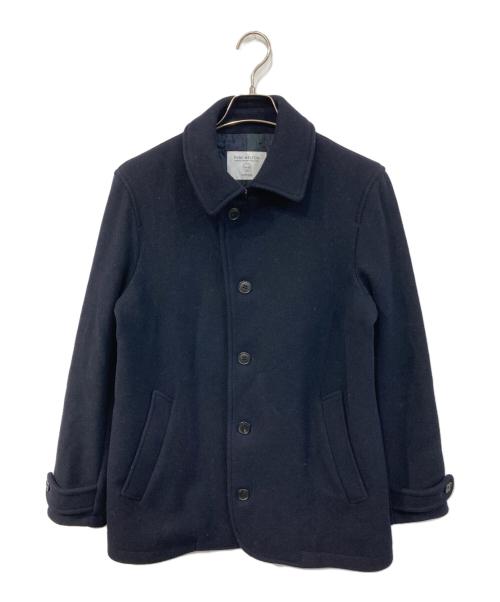 SHIPS any（シップスエニィ）SHIPS any (シップスエニィ) PURE WOOL MELTON/ピュア ウール メルトン　 シングル Pコート ネイビー サイズ:SIZE Mの古着・服飾アイテム
