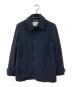 SHIPS any（シップスエニィ）の古着「PURE WOOL MELTON/ピュア ウール メルトン　 シングル Pコート」｜ネイビー