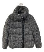 MONCLERモンクレール）の古着「ツイードダウンジャケット」｜ブラック