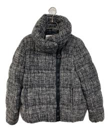 MONCLER（モンクレール）の古着「ツイードダウンジャケット」｜ブラック