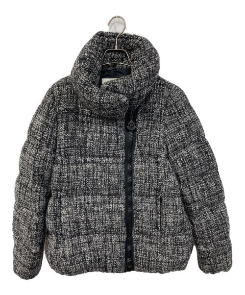 MONCLER（モンクレール）MONCLER (モンクレール) ツイードダウンジャケット ブラック サイズ:SIZE 1の古着・服飾アイテム