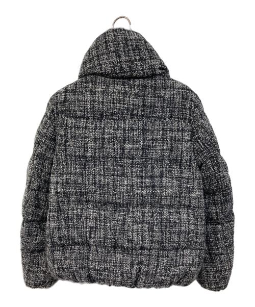 MONCLER（モンクレール）MONCLER (モンクレール) ツイードダウンジャケット ブラック サイズ:SIZE 1の古着・服飾アイテム