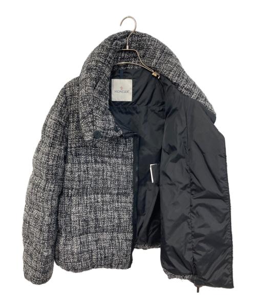 MONCLER（モンクレール）MONCLER (モンクレール) ツイードダウンジャケット ブラック サイズ:SIZE 1の古着・服飾アイテム