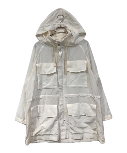 JIL SANDER+（ジルサンダープラス）JIL SANDER+ (ジルサンダープラス) コットンフーデッドコート ホワイト サイズ:SIZE 36の古着・服飾アイテム