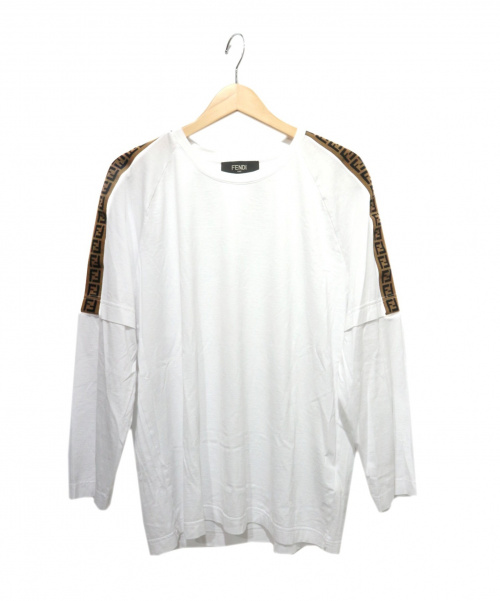 FENDI（フェンディ）FENDI (フェンディ) レイヤードロングスリーブカットソー ネイビー サイズ:XXLの古着・服飾アイテム