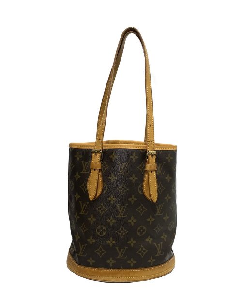 LOUIS VUITTON（ルイ ヴィトン）LOUIS VUITTON (ルイヴィトン) プチ・バケットトートバック ブラウン モノグラム M42238 DK0191の古着・服飾アイテム