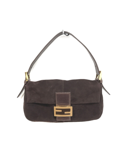 FENDI（フェンディ）FENDI (フェンディ) スウェードショルダーバッグ ブラウン マンマバケットの古着・服飾アイテム