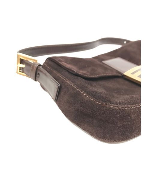FENDI（フェンディ）FENDI (フェンディ) スウェードショルダーバッグ ブラウン マンマバケットの古着・服飾アイテム