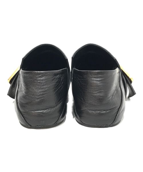 JIL SANDER（ジルサンダー）JIL SANDER (ジルサンダー) タッチストラップレザーローファー ブラック サイズ:35の古着・服飾アイテム