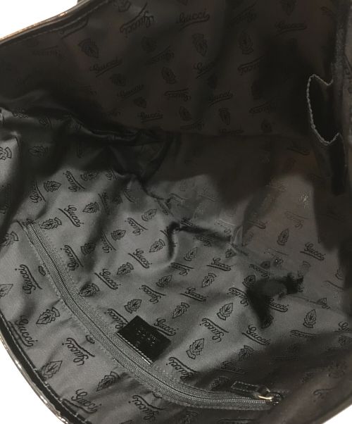 GUCCI（グッチ）GUCCI (グッチ) GGキャンバス エナメル トートバッグ ベージュの古着・服飾アイテム