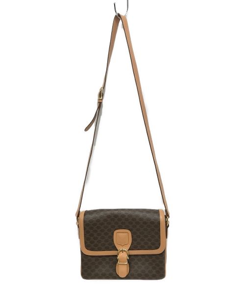 CELINE（セリーヌ）CELINE (セリーヌ) マカダム柄ショルダーバッグ ブラウンの古着・服飾アイテム