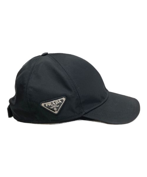 PRADA（プラダ）PRADA (プラダ) Re-Nylonベースボールキャップ ブラック サイズ:Mの古着・服飾アイテム
