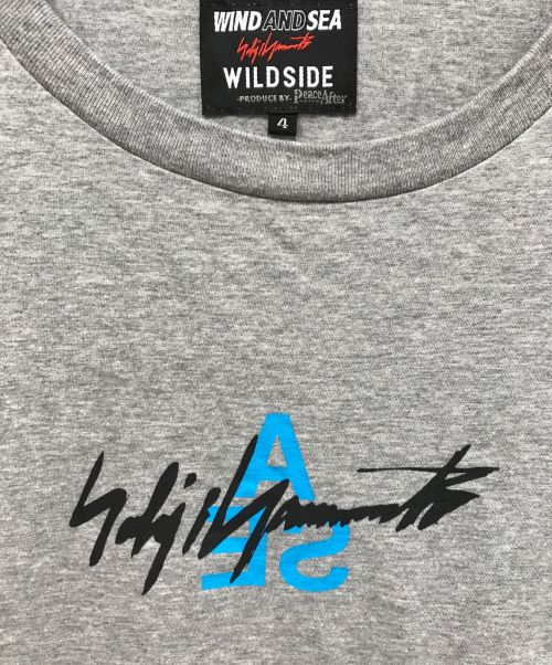 WIND AND SEA（ウィンダンシー）WIND AND SEA (ウィンダンシー) WILDSIDE YOHJI YAMAMOTO (ワイルドサイド ヨウジ ヤマモト) Triangle Logo T-shirt グレー サイズ:4の古着・服飾アイテム