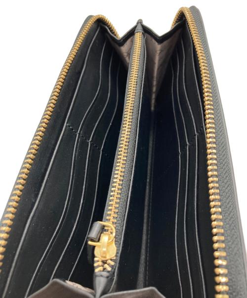 ANYA HINDMARCH（アニヤ・ハインドマーチ）ANYA HINDMARCH (アニヤハインドマーチ) ラウンドファスナー長財布 ブラックの古着・服飾アイテム