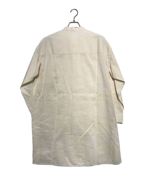 ONE GRAVITY（ワングラヴィティ）ONE GRAVITY (ワングラヴィティ) ロングオーバーレイヤーバンドカラーシャツ ベージュ サイズ:Sの古着・服飾アイテム