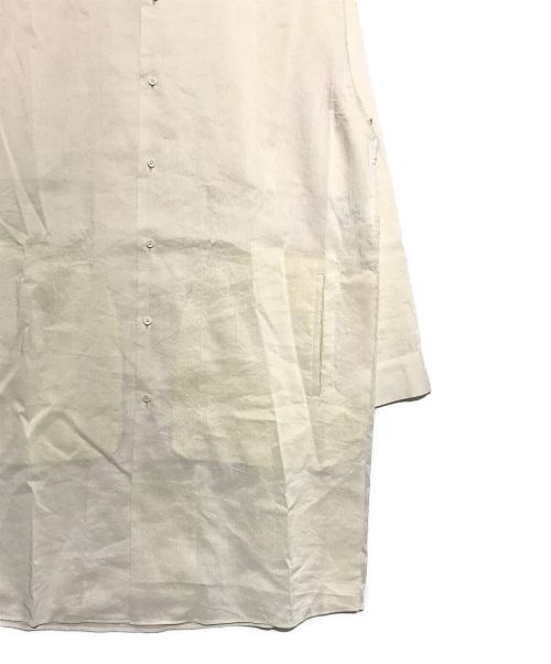 ONE GRAVITY（ワングラヴィティ）ONE GRAVITY (ワングラヴィティ) ロングオーバーレイヤーバンドカラーシャツ ベージュ サイズ:Sの古着・服飾アイテム