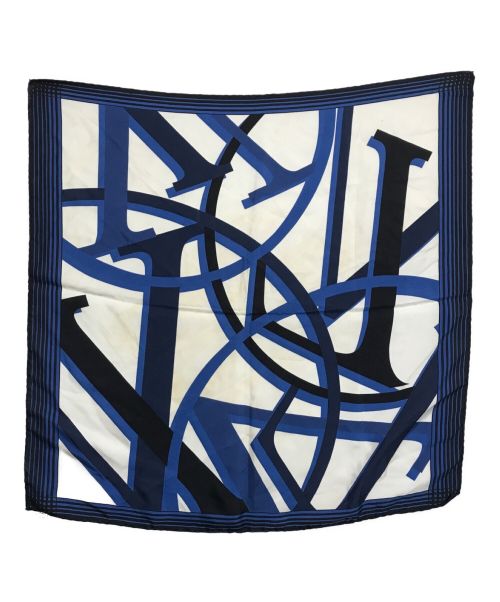 LOUIS VUITTON（ルイ ヴィトン）LOUIS VUITTON (ルイ ヴィトン) シルクスカーフ ネイビーの古着・服飾アイテム