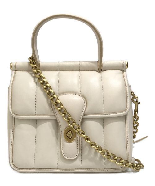 COACH（コーチ）COACH (コーチ) キルティングショルダーバッグ ホワイトの古着・服飾アイテム