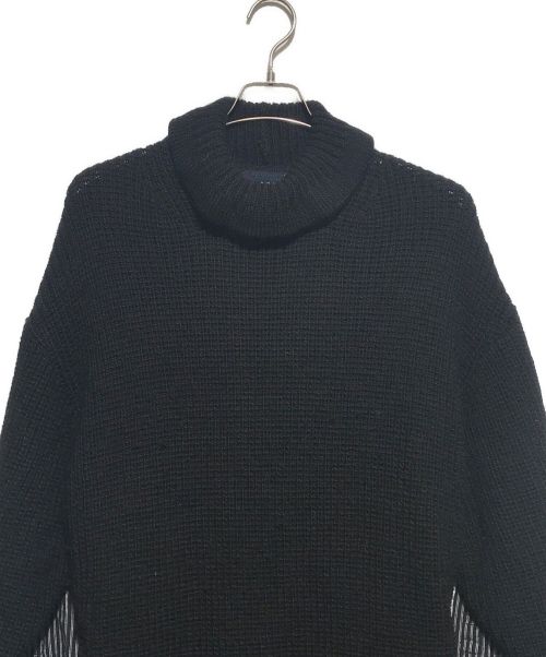 REGULATION Yohji Yamamoto（レギュレーションヨウジヤマモト）REGULATION Yohji Yamamoto (レギュレーションヨウジヤマモト) タートルネックニットワンピース ブラック サイズ:Mの古着・服飾アイテム