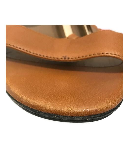 HERMES（エルメス）HERMES (エルメス) オープントゥヒールパンプス ブラウン サイズ:35の古着・服飾アイテム