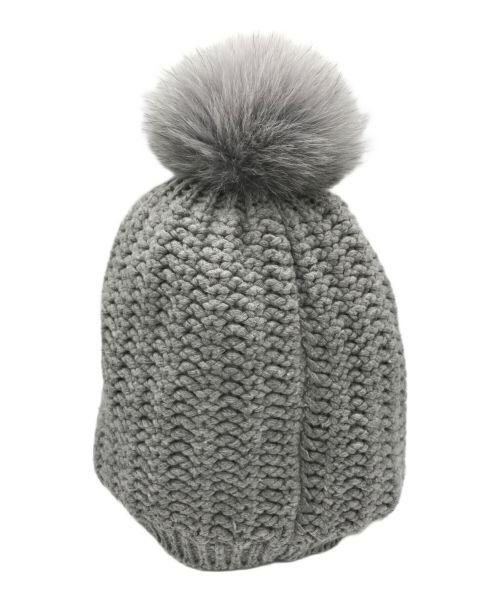 MONCLER（モンクレール）MONCLER (モンクレール) ボンボンニットキャップ グレーの古着・服飾アイテム