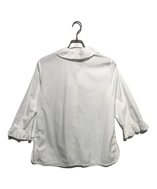 'S Max Mara（エスマックスマーラ）'S Max Mara (エスマックスマーラ) フリルブラウス ホワイト サイズ:34の古着・服飾アイテム