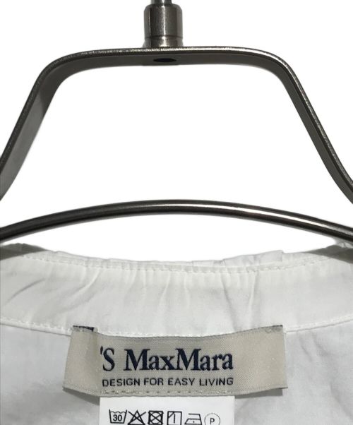 'S Max Mara（エスマックスマーラ）'S Max Mara (エスマックスマーラ) フリルブラウス ホワイト サイズ:34の古着・服飾アイテム
