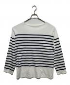 CIOTAシオタ）の古着「スビンコットンボーダーカットソー」｜ホワイト