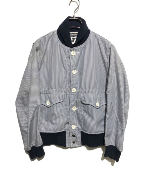 Engineered Garments（エンジニアドガーメンツ）Engineered Garments (エンジニアド ガーメンツ) ストライプフライトジャケット ブルー サイズ:XSの古着・服飾アイテム