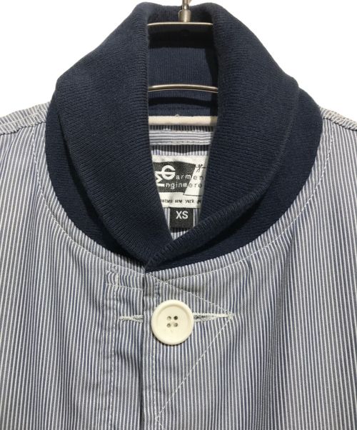 Engineered Garments（エンジニアドガーメンツ）Engineered Garments (エンジニアド ガーメンツ) ストライプフライトジャケット ブルー サイズ:XSの古着・服飾アイテム