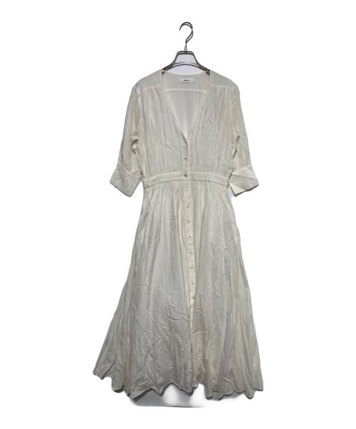 ebure（エブール）ebure (エブール) Vネックロングワンピース ホワイト サイズ:38の古着・服飾アイテム