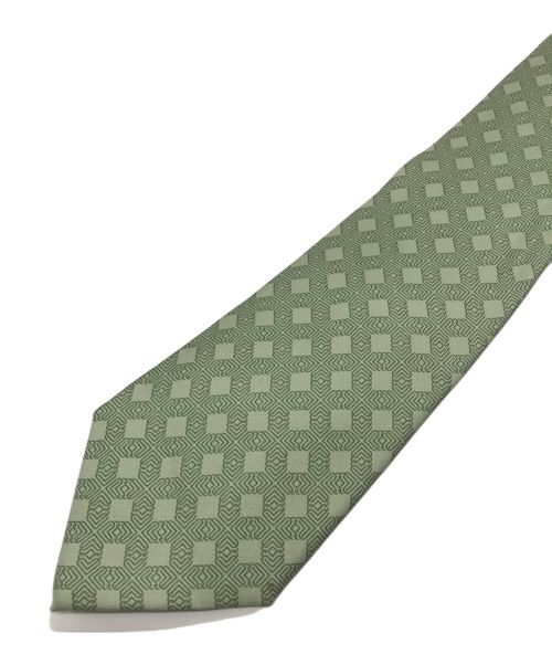 HERMES（エルメス）HERMES (エルメス) シルクネクタイ グリーン サイズ:表記なしの古着・服飾アイテム