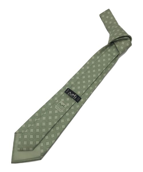 HERMES（エルメス）HERMES (エルメス) シルクネクタイ グリーン サイズ:表記なしの古着・服飾アイテム