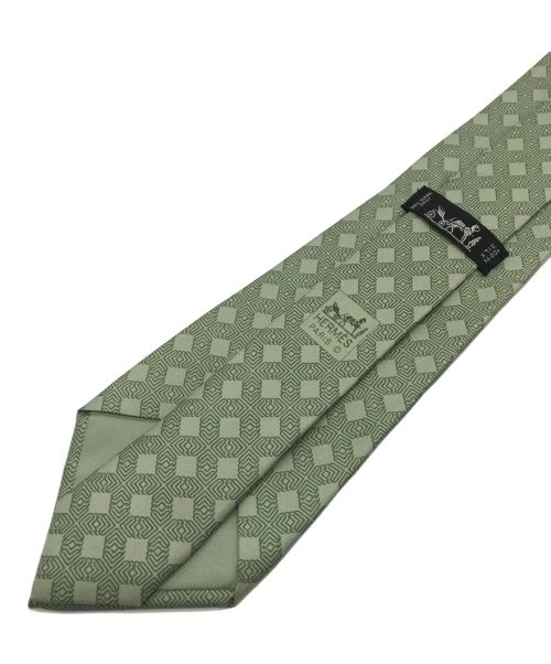 HERMES（エルメス）HERMES (エルメス) シルクネクタイ グリーン サイズ:表記なしの古着・服飾アイテム