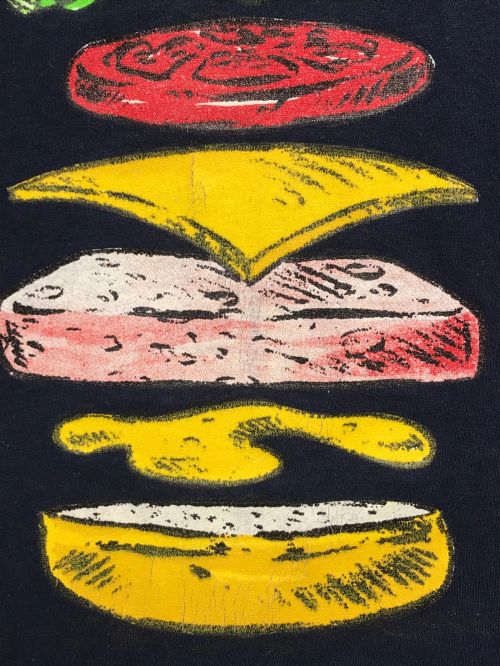 Hanes（ヘインズ）Hanes (ヘインズ) ヴィンテージプリントTシャツ ネイビー サイズ:Mediumの古着・服飾アイテム