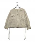 Mystradaマイストラーダ）の古着「ノーカラーＧジャン」｜ベージュ