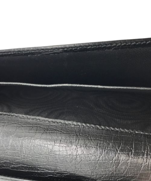 GUCCI（グッチ）GUCCI (グッチ) GGキャンバス ロングバンブーウォレット ブラックの古着・服飾アイテム