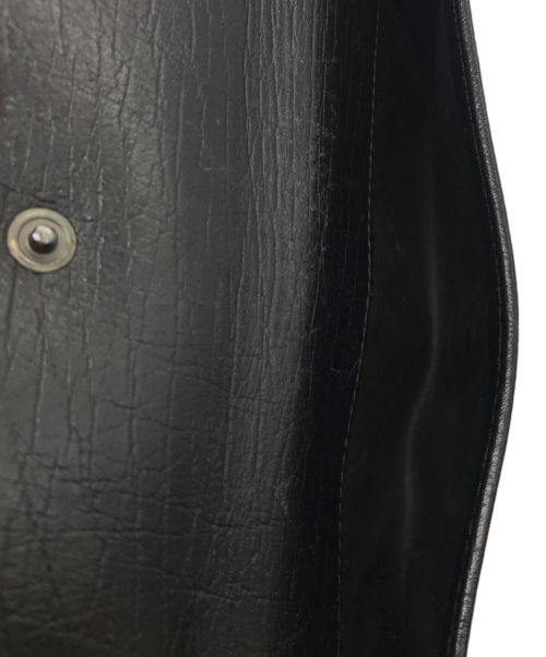 GUCCI（グッチ）GUCCI (グッチ) GGキャンバス ロングバンブーウォレット ブラックの古着・服飾アイテム