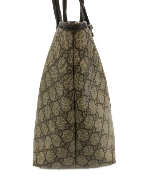 GUCCI（グッチ）GUCCI (グッチ) GGスプリームPVCトートバッグ ベージュの古着・服飾アイテム