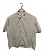 STEVEN ALANスティーブンアラン）の古着「DRAPE TURNOVER COLLAR SHORT SLEEVE SHIRT-WIDE」｜ホワイト