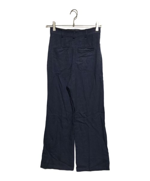 jacquemus（ジャックムス）jacquemus (ジャックムス) リネン混トラウザーパンツ ネイビー サイズ:34の古着・服飾アイテム