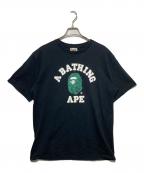 A BATHING APEア ベイシング エイプ）の古着「ABC CAMO COLLEGE TEE」｜ブラック