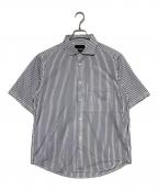 GOLDWINゴールドウイン）の古着「Striped Comfortable S/S Shirt」｜ブルー×ホワイト