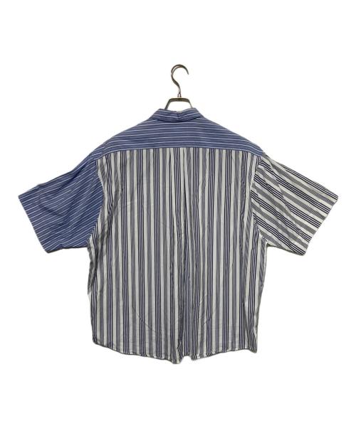 TOMORROW LAND（トゥモローランド）TOMORROW LAND (トゥモローランド) ニットコンビストライプシャツ ブルー サイズ:Sの古着・服飾アイテム