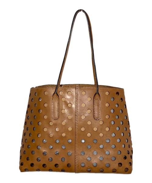 rachel comey（レイチェルコーミー）rachel comey (レイチェルコーミー) パンチングトートバッグ ブラウンの古着・服飾アイテム