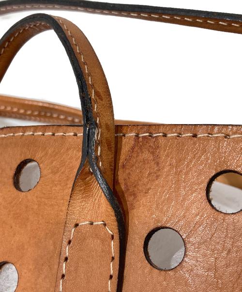 rachel comey（レイチェルコーミー）rachel comey (レイチェルコーミー) パンチングトートバッグ ブラウンの古着・服飾アイテム