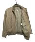 中古・古着 EMMETI (エンメティ) ラムスキンメッシュジップアップジャケット ベージュ サイズ:46：18000円