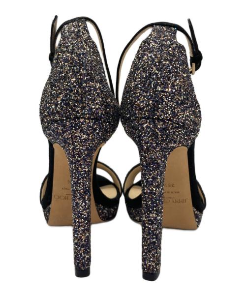 JIMMY CHOO（ジミーチュウ）JIMMY CHOO (ジミーチュウ) グリッターヒールサンダル マルチカラー サイズ:36 1/2の古着・服飾アイテム
