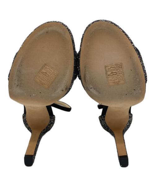 JIMMY CHOO（ジミーチュウ）JIMMY CHOO (ジミーチュウ) グリッターヒールサンダル マルチカラー サイズ:36 1/2の古着・服飾アイテム